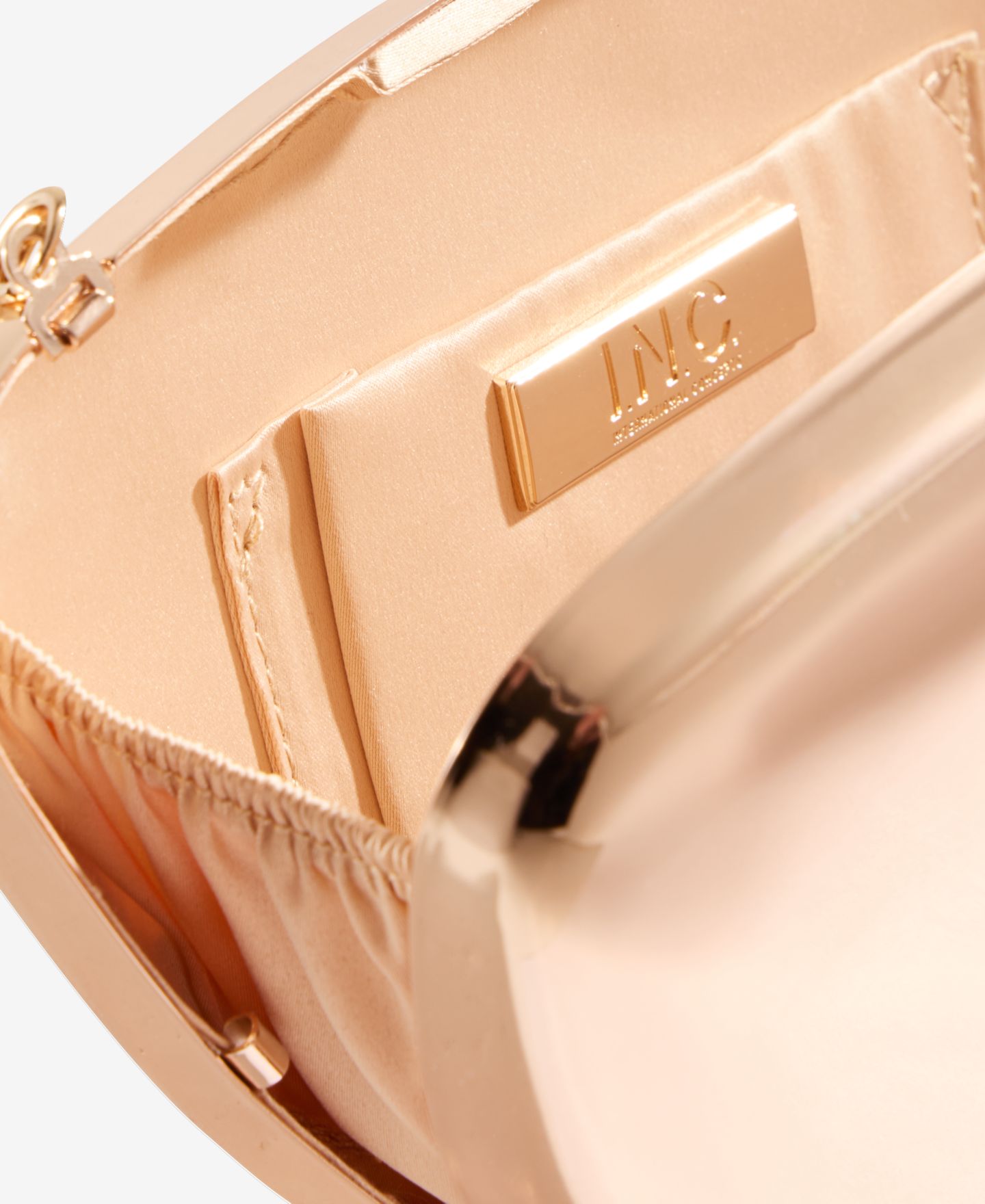 Женский клатч I.N.C. International Concepts Minaudiere Metallic Small Clutch Handbag, цвет: Розовое золото — фото 5
