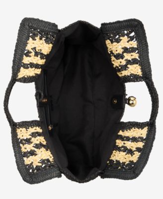 I.N.C. International Concepts Square Straw Tote Bag