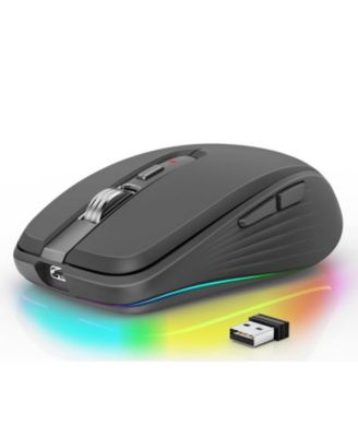 Dual-Mode Wireless Mouse-(2.4G & Bluetooth 5.1), 2400 DPI Adjustable, Silent Click, Type-C Rechargeable, for Office Workers