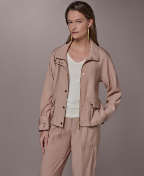 Женские куртки Donna Karan New York Collared Neck Jacket