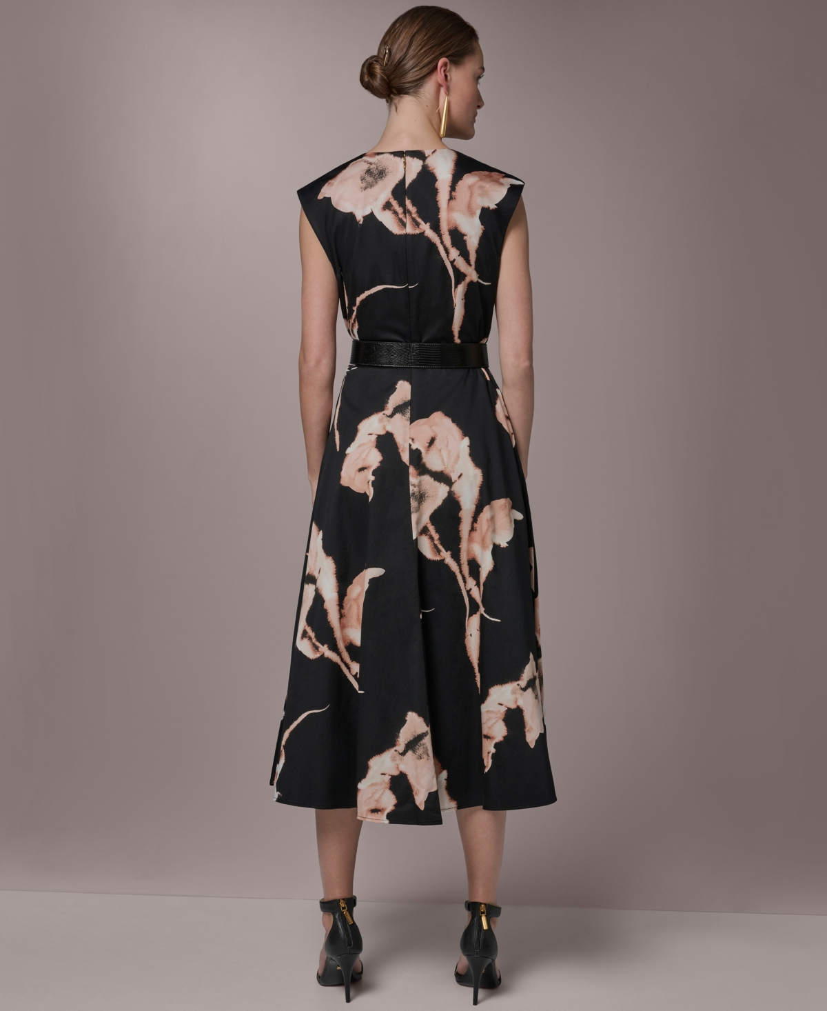 Donna Karan New York Women's Printed V-Neck Dress