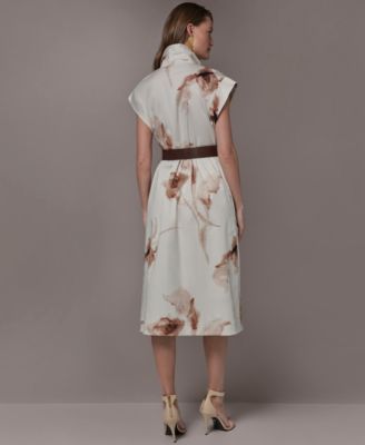 Women's Printed Collared Neck Dress