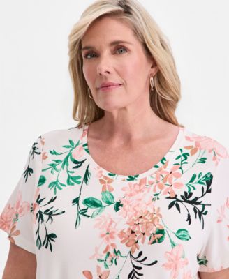 Plus Size Reve Garden Scoop-Neck T-Shirt
