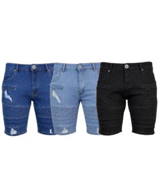 Men's Slim-Fit Jean Shorts, 3-Pack