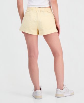 Juniors' Elastic-Back A-Line Shorts