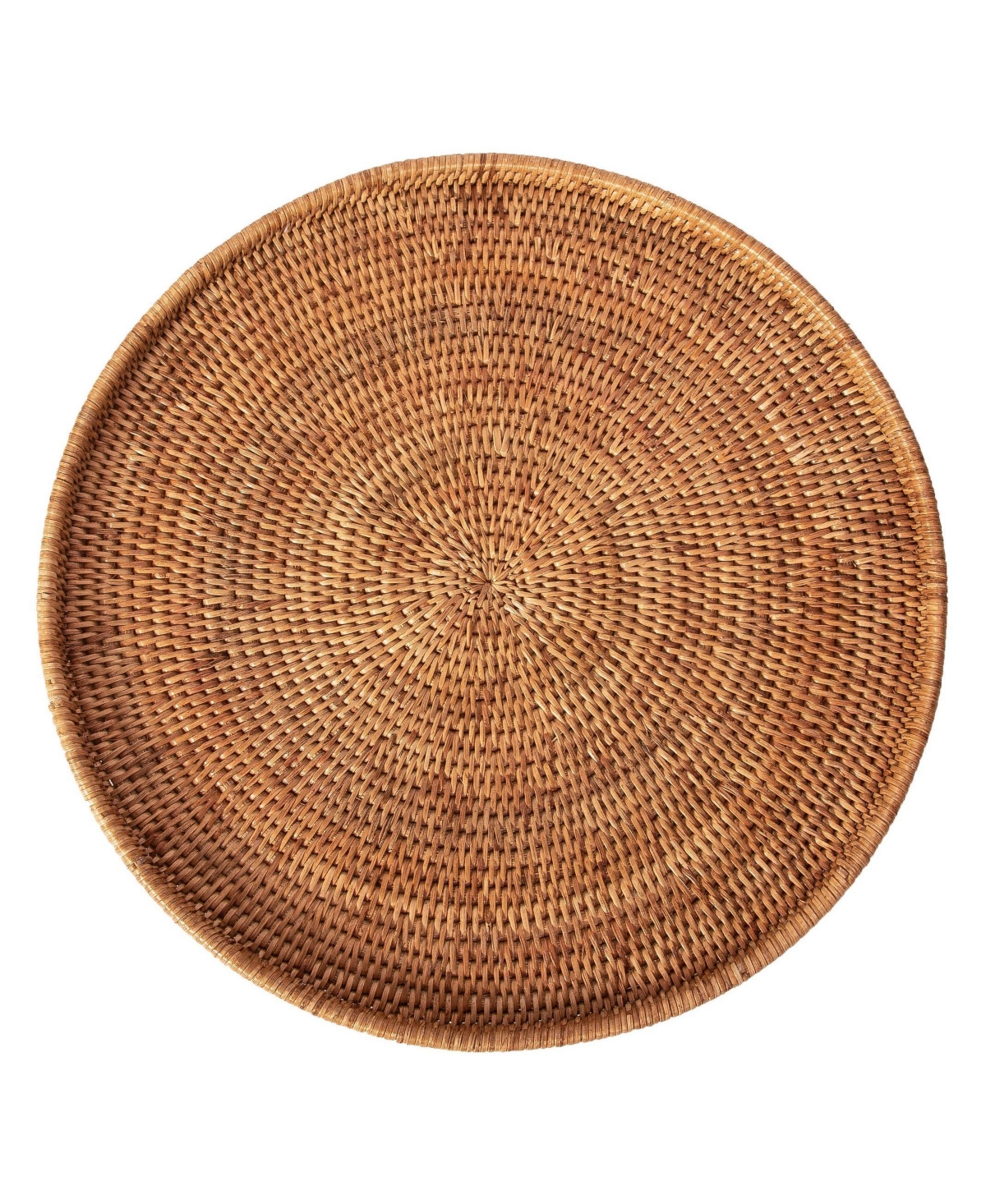 Artifacts Trading Company Artifacts Rattan Round Flat Tray