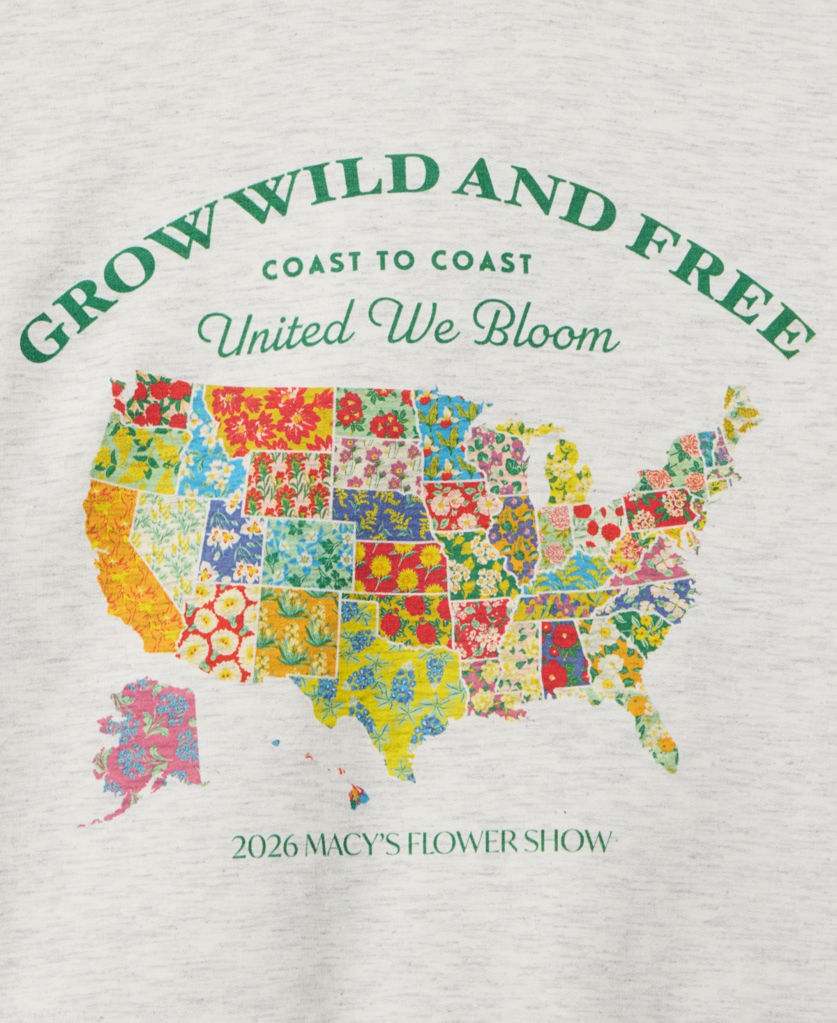 Macy's Flower Show Women's U.s. Map Sweatshirt, Exclusive