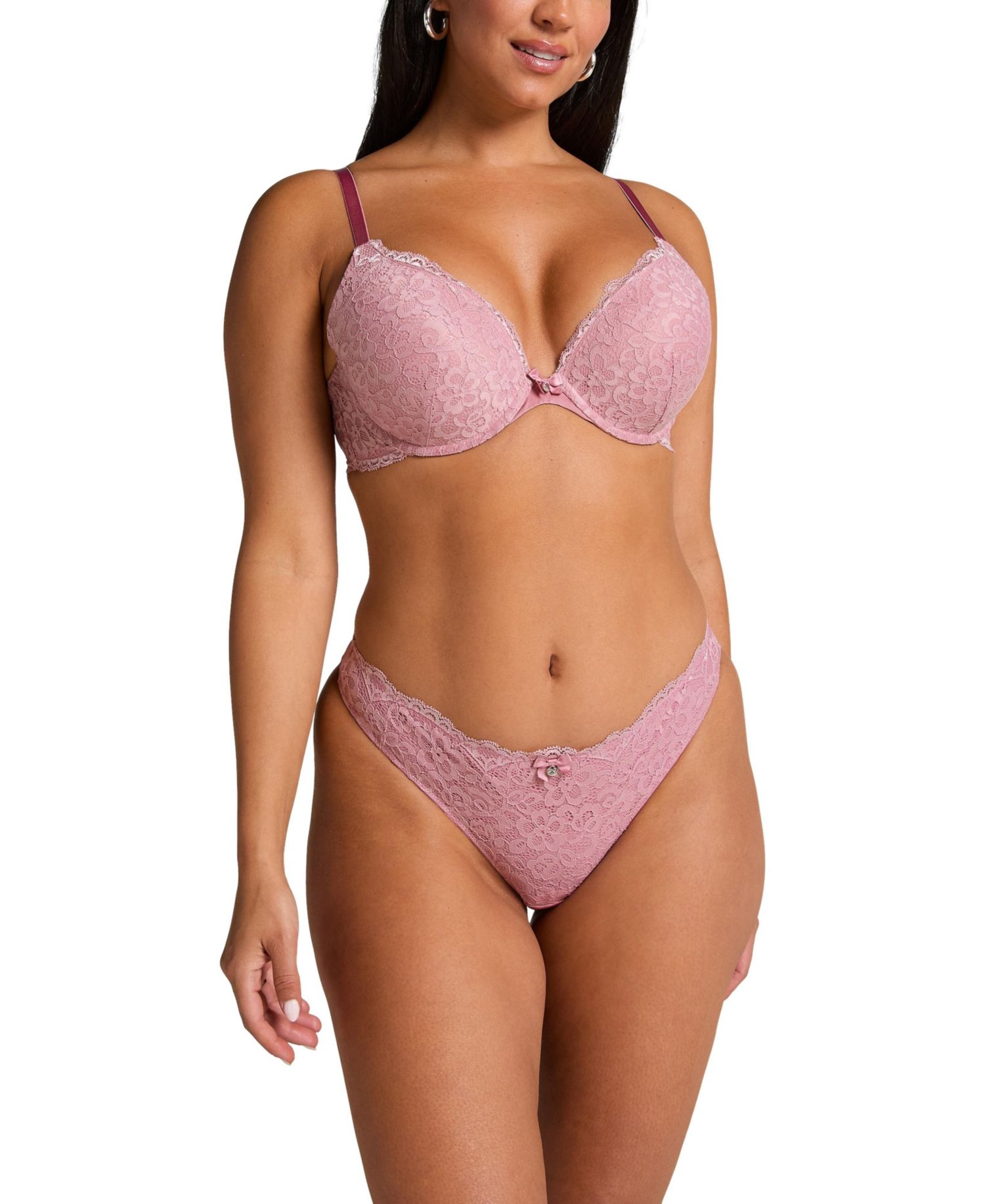 Hunkemoller Women's Marine Padded Underwired Push-Up Bra