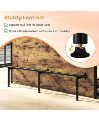 4-Tier Mini Bar Kitchen Island with Footrest and Wine Rack, Storage Cart