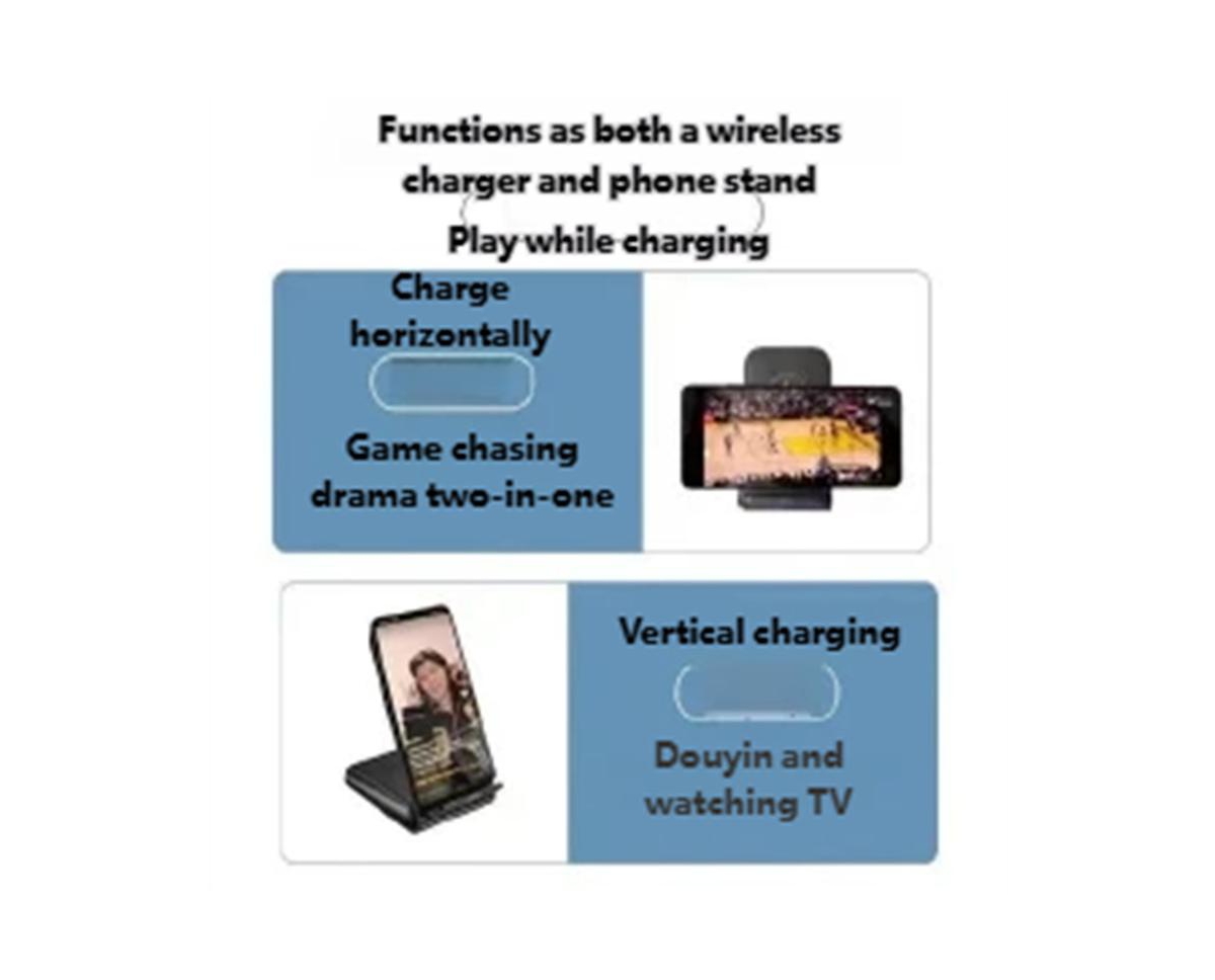 Risokeys 15W Fast Charging Wireless Charger with Charging Port