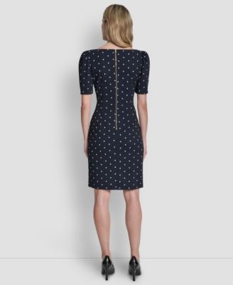 Women's Short-Sleeve Jewel Neck Dress