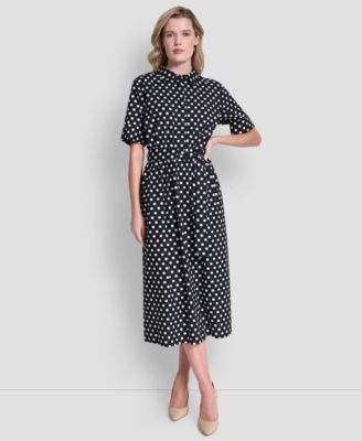 Women's Collared Midi Shirt Dress