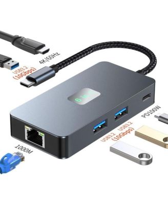 USB-C Hub Docking Station, 6-in-1, USB 3.2 Gen2 10Gbps, 4K60HZ HDMI,Applicable to Computers, laptops, and Tablets