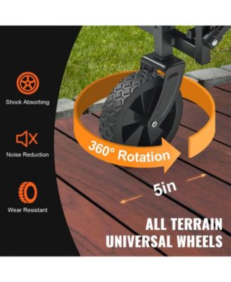 Compact Folding Wagon with All-Terrain Wheels & 220 lbs Capacity