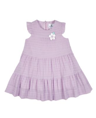 Toddler Girls Crinkle Lawn Dress With Flower
