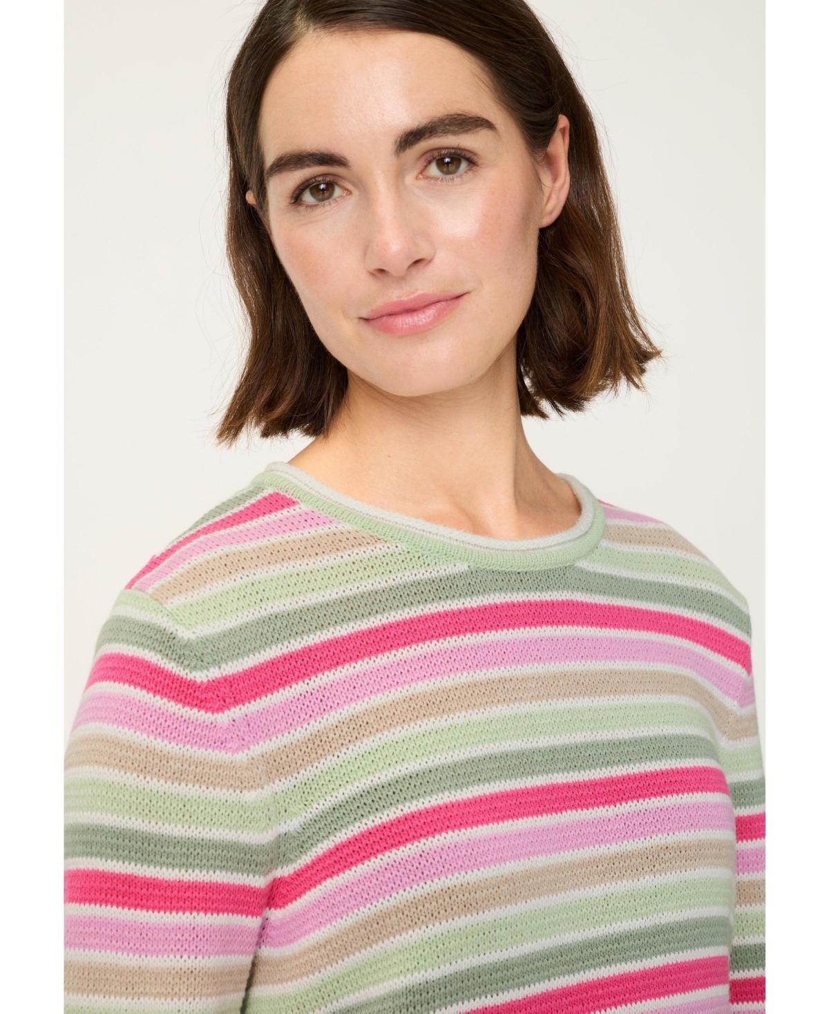 Olsen Women's Multi Colour Striped Sweater