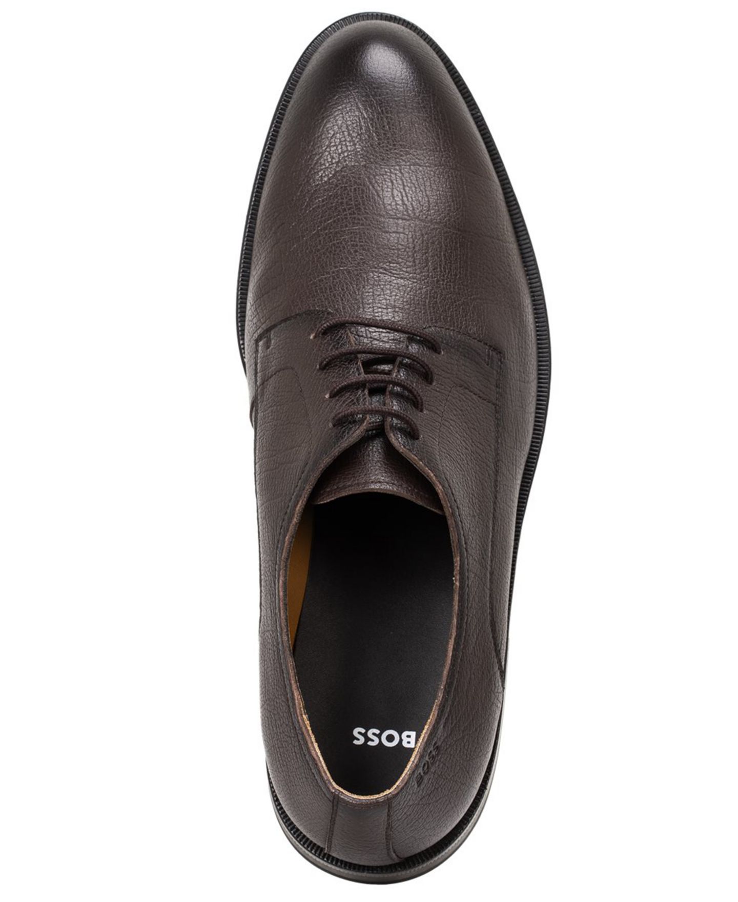 Обувь Hugo Boss Men's Lace-Up Dress Shoes, цвет: Тёмный коричневый — фото 3