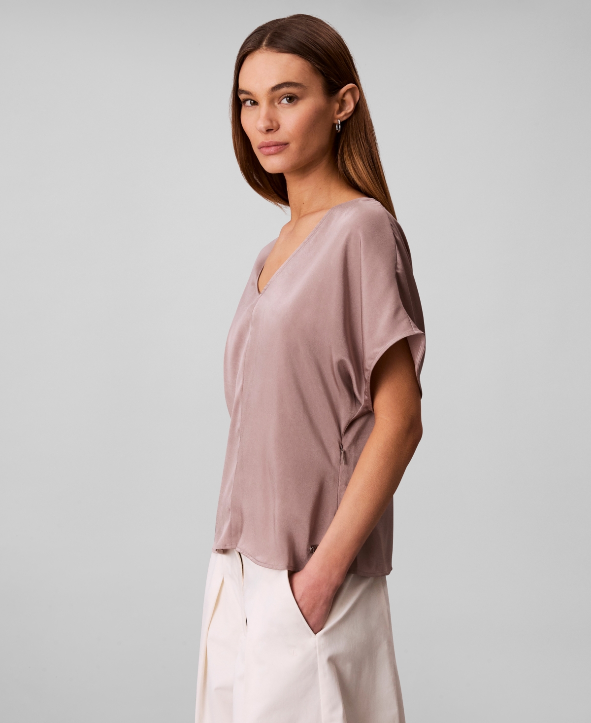 Calvin Klein Women's Short-Sleeve V-Neck Top