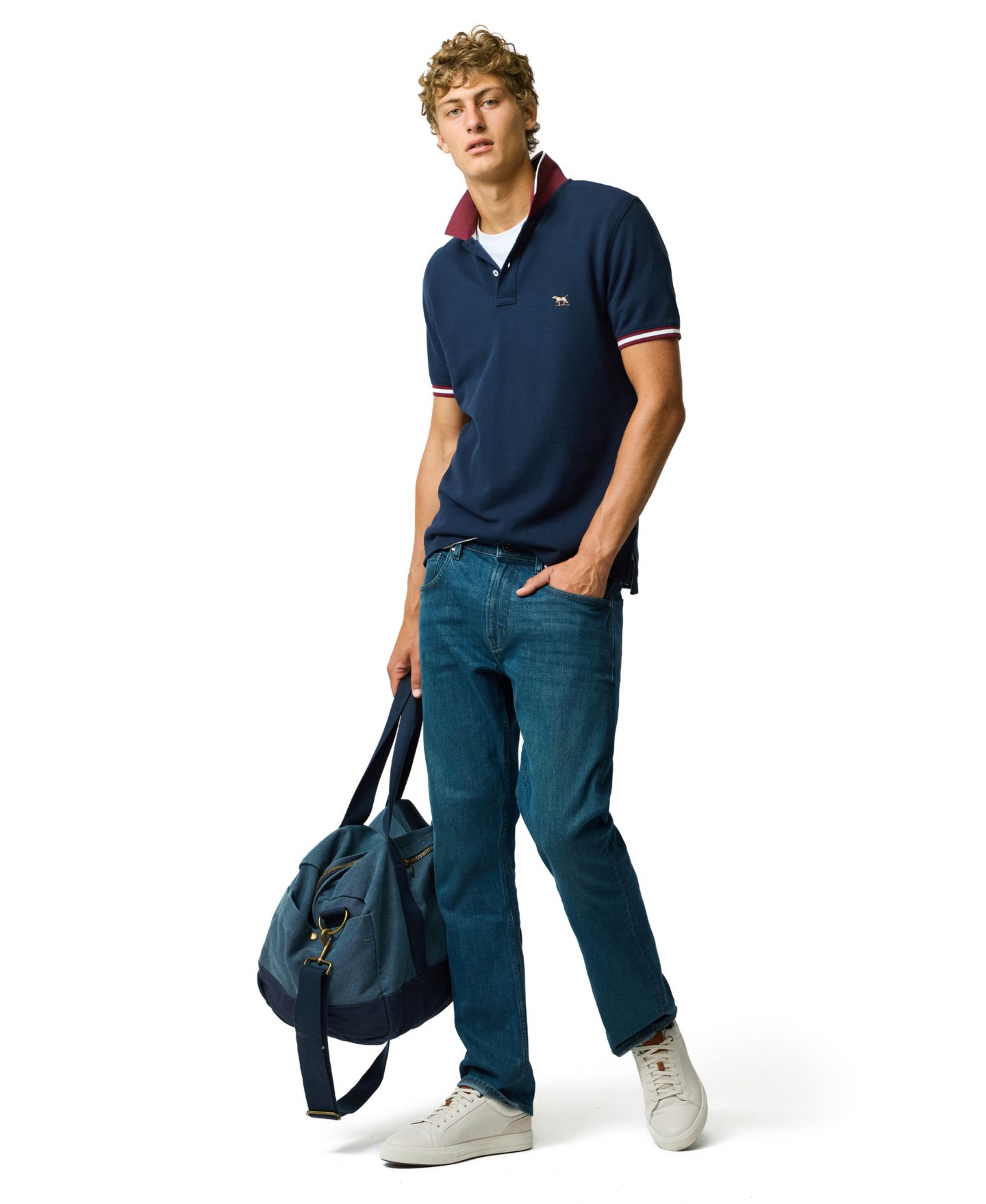 Мужское поло Rodd & Gunn New Lynn Sport Fit Polo Shirt, цвет: Eclipse — фото 6