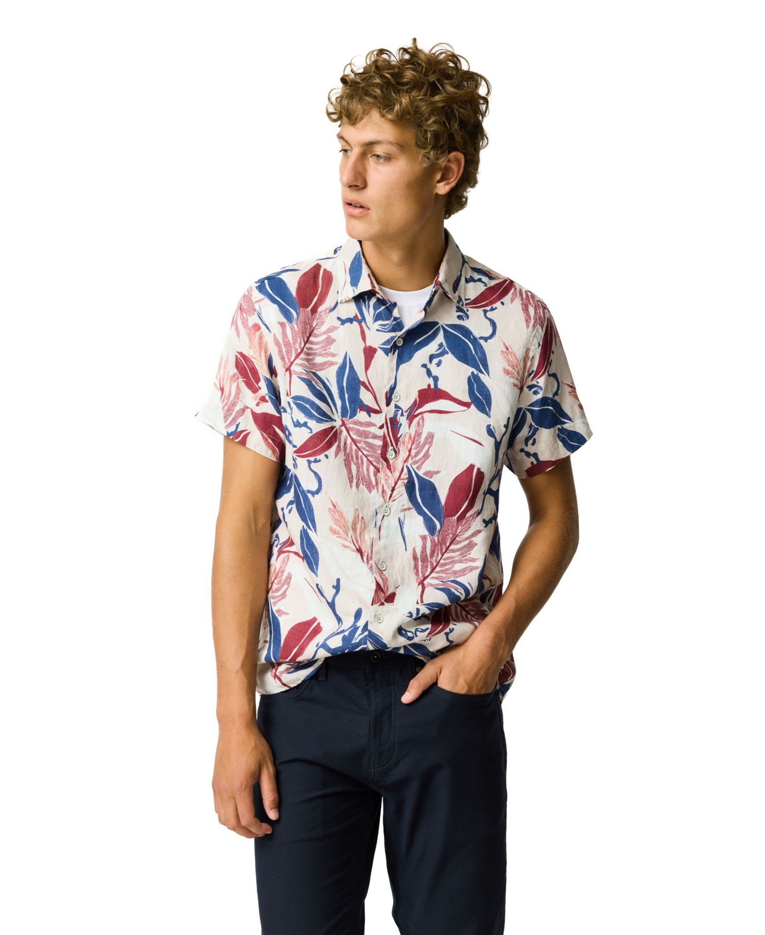 Men's Slim Fit Saltwater Linen Shirt