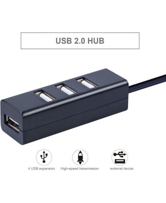 4-Port USB 2.0 Hub High-Speed 480Mbps, Compact Portable Splitter – Ideal for Professionals,Home Users