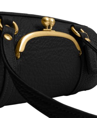 The Originals Small Pebble Leather Kisslock Barrel Shoulder Bag