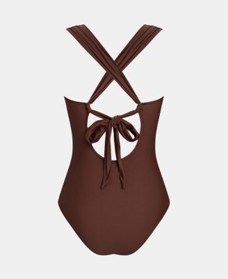 Women's Cross-Back Straps One-Piece Swimsuit