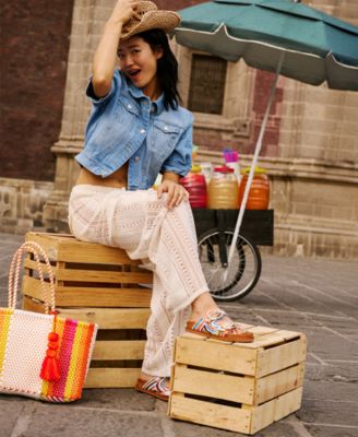 Women's Blu Elbow-Sleeve Denim Trucker Jacket