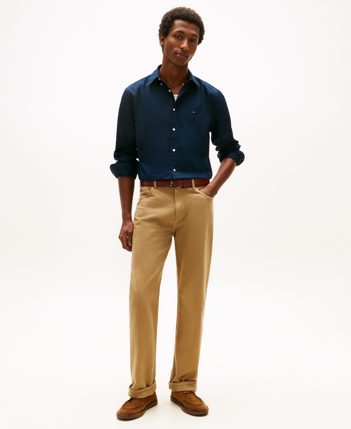 Tommy Hilfiger Men's Regular-Fit Stretch Poplin Button-Down Shirt