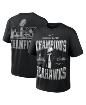 Men's Black Seattle Seahawks Super Bowl LX Champions Locker Room Trophy Collection T-Shirt