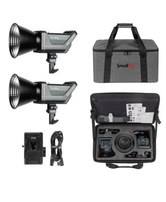 RC 220D Daylight COB LED Video 2-Light Kit, Bundle with 10' Turtle Base C-Stand