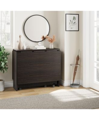 Kitchen Table Movable Space Saving Foldable Kitchen Table for Dining Room, Home Office, Living Room