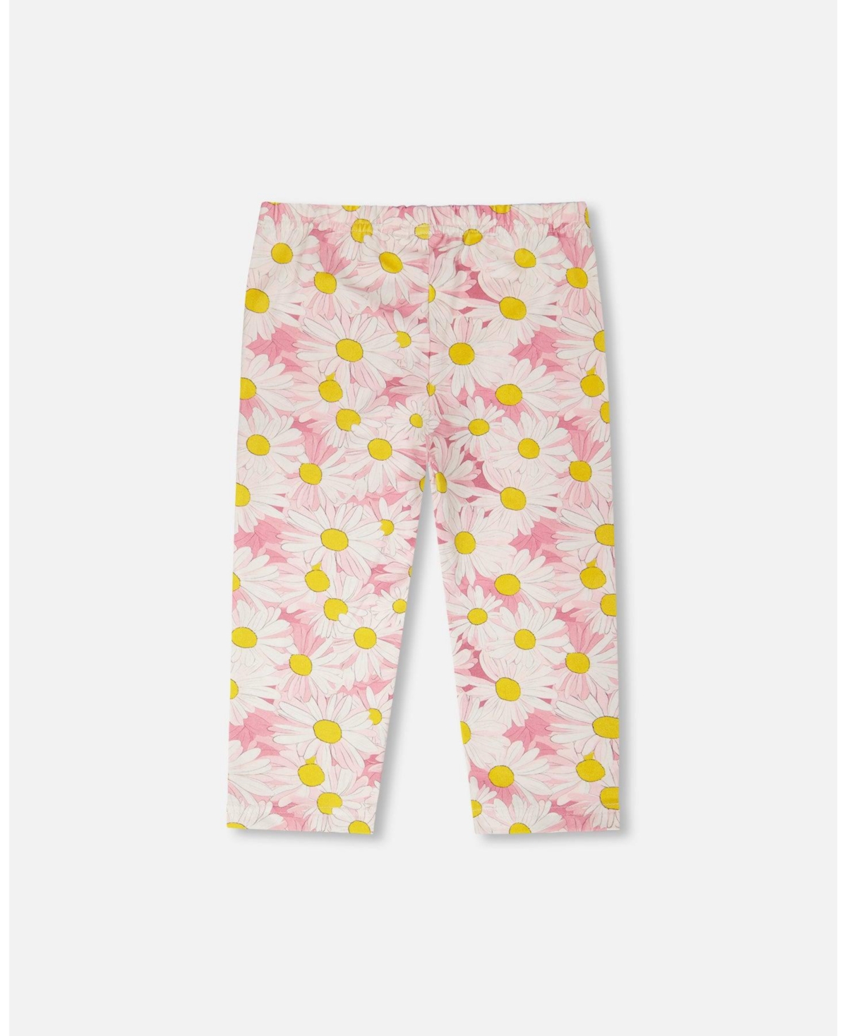 Deux par Big Girls Jersey Capri Printed Daisies