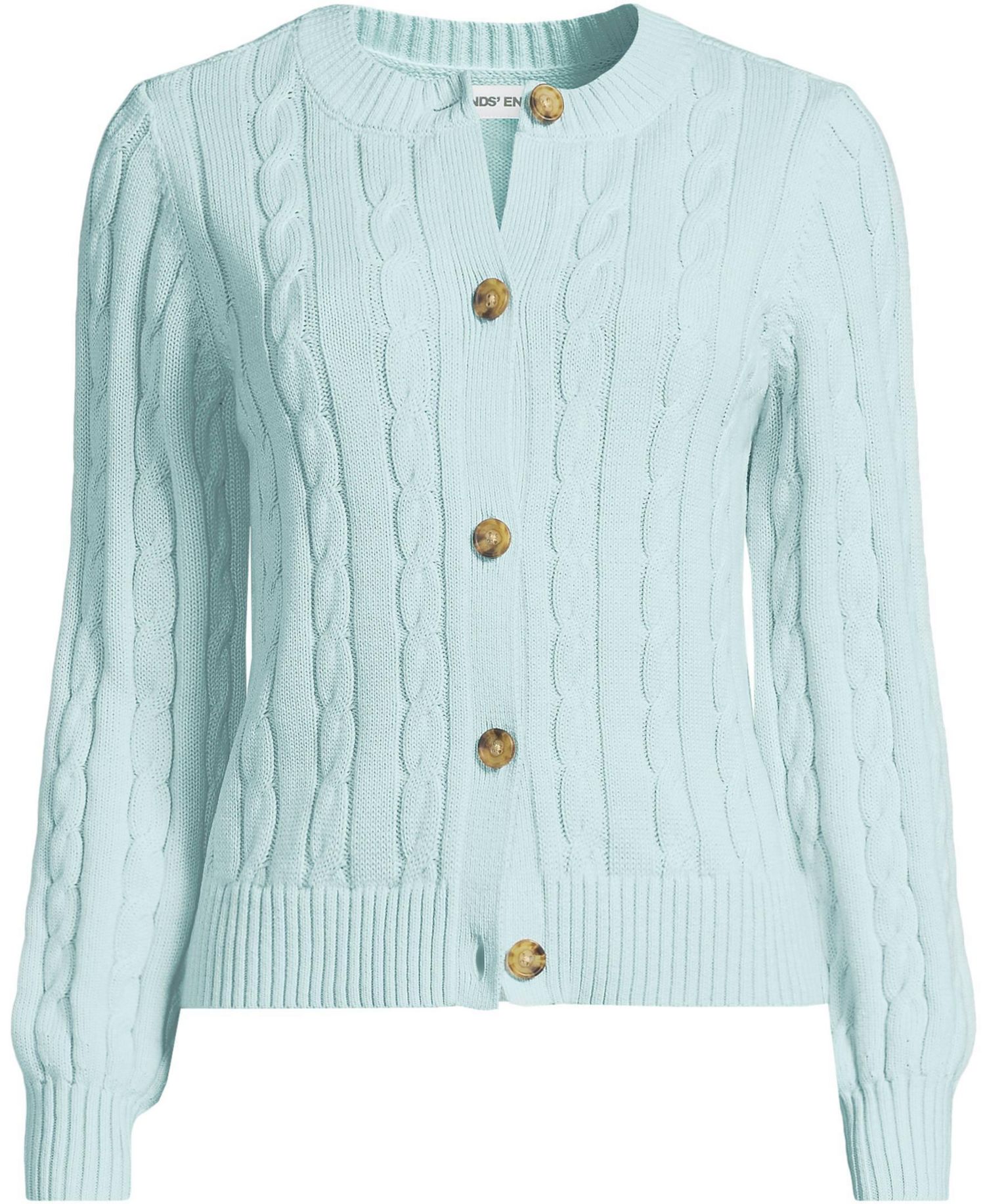 Women's Drifter Classic Cable Crew Neck Cardigan Sweater