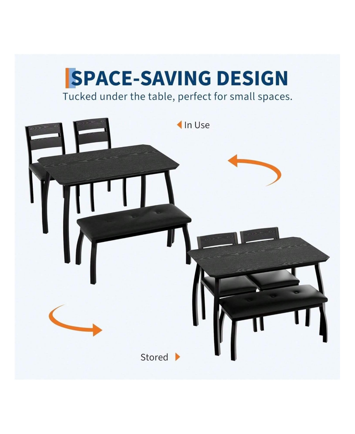 Gaomon Kitchen Table Home Dining Table Set For 4 Wooden Kitchen Table for Dining Room, Home Office