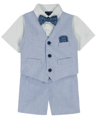 Baby Boys' Short Sleeve Shirt, Vest and Shorts, 3-Piece Set