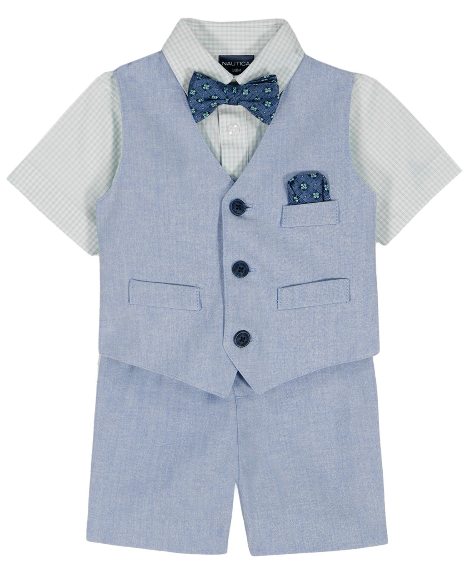 Baby Boys' Short-Sleeve Shirt, Vest and Shorts, 3-Piece Set