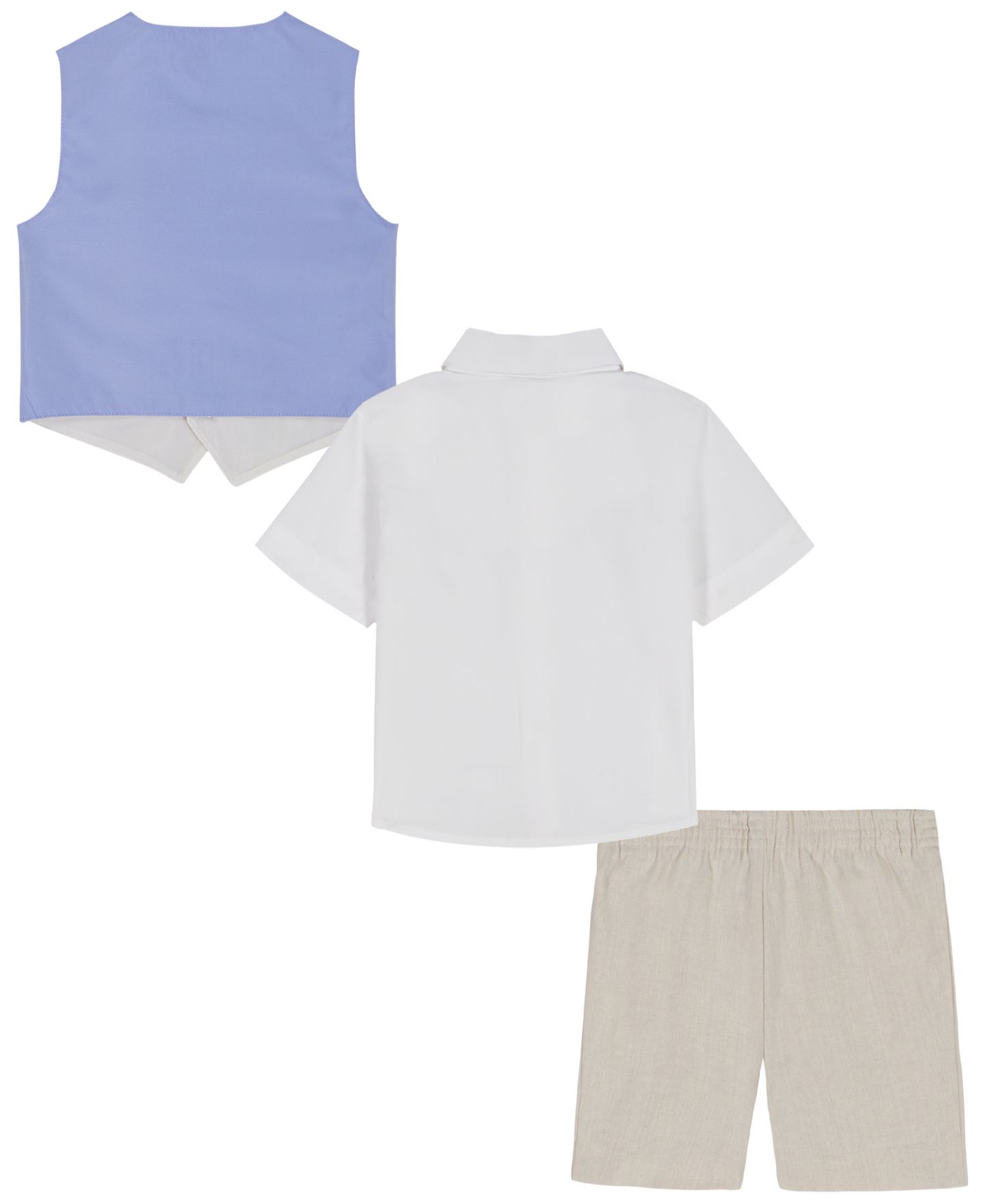 Комплекты Nautica V-Neck Vest, Shirt and Shorts, 3-Piece Set для мальчиков-малышей, цвет: Кремовый / Бежевый — фото 6