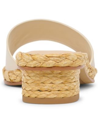 Women's Dixi Slide-Low Raffia Heel Dress Sandals