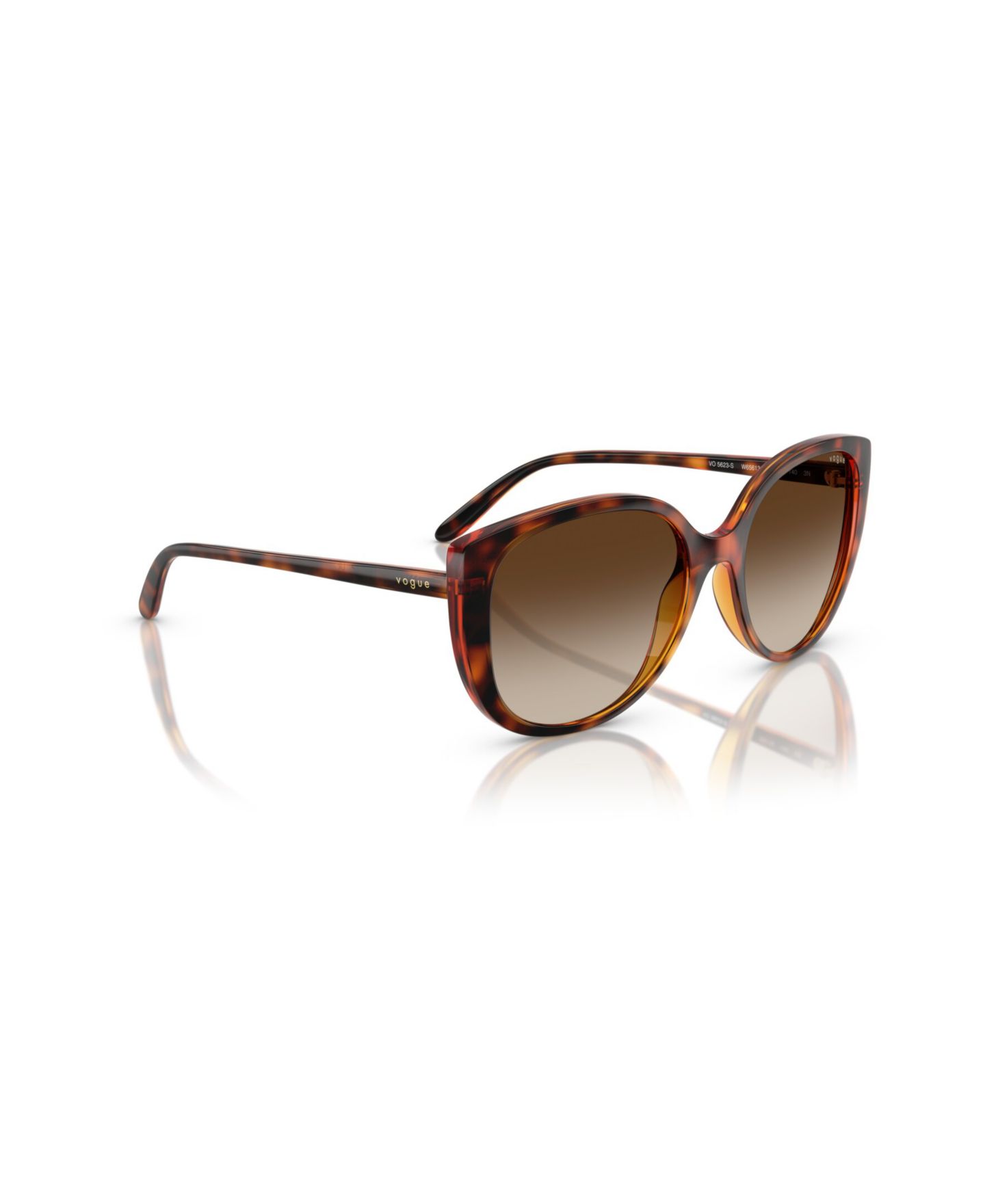 Женские солнцезащитные очки Vogue Eyewear Butterfly Sunglasses, VO5623S, цвет: Тёмный гавана — фото 6