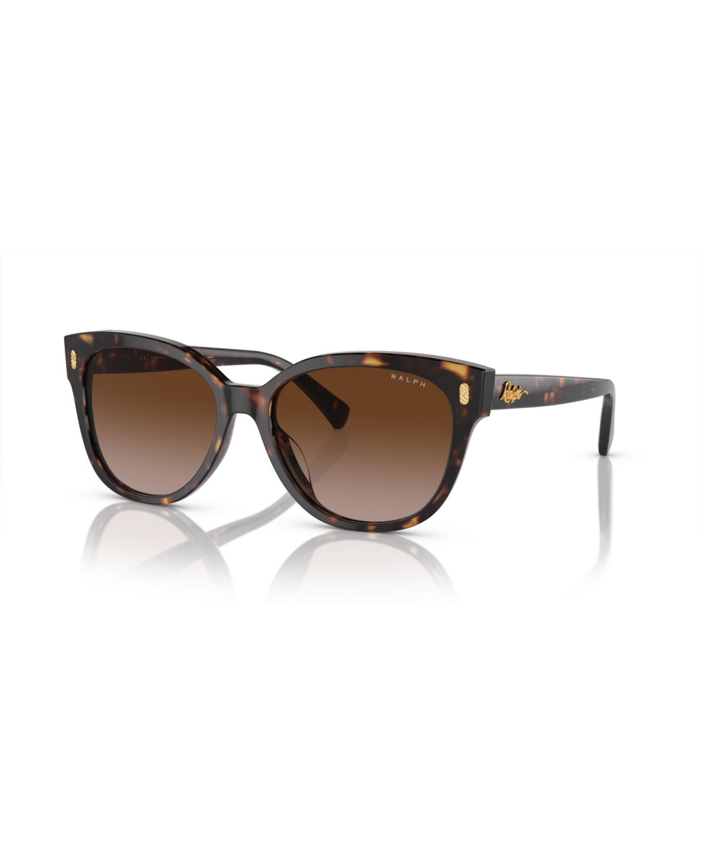 Женские солнцезащитные очки Ralph by Ralph Lauren Cat Eye Sunglasses, RA5305U, цвет: Чёрный гавана — фото 1