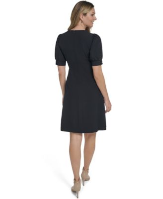 Women's Puff-Sleeve Short Dress