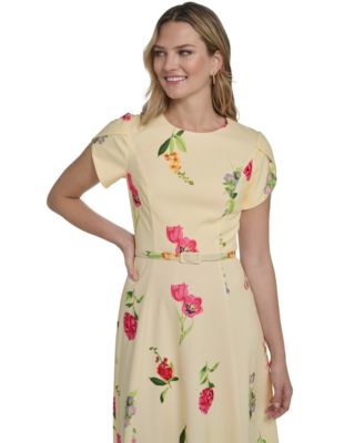 Women's Crew Neck Midi Dress