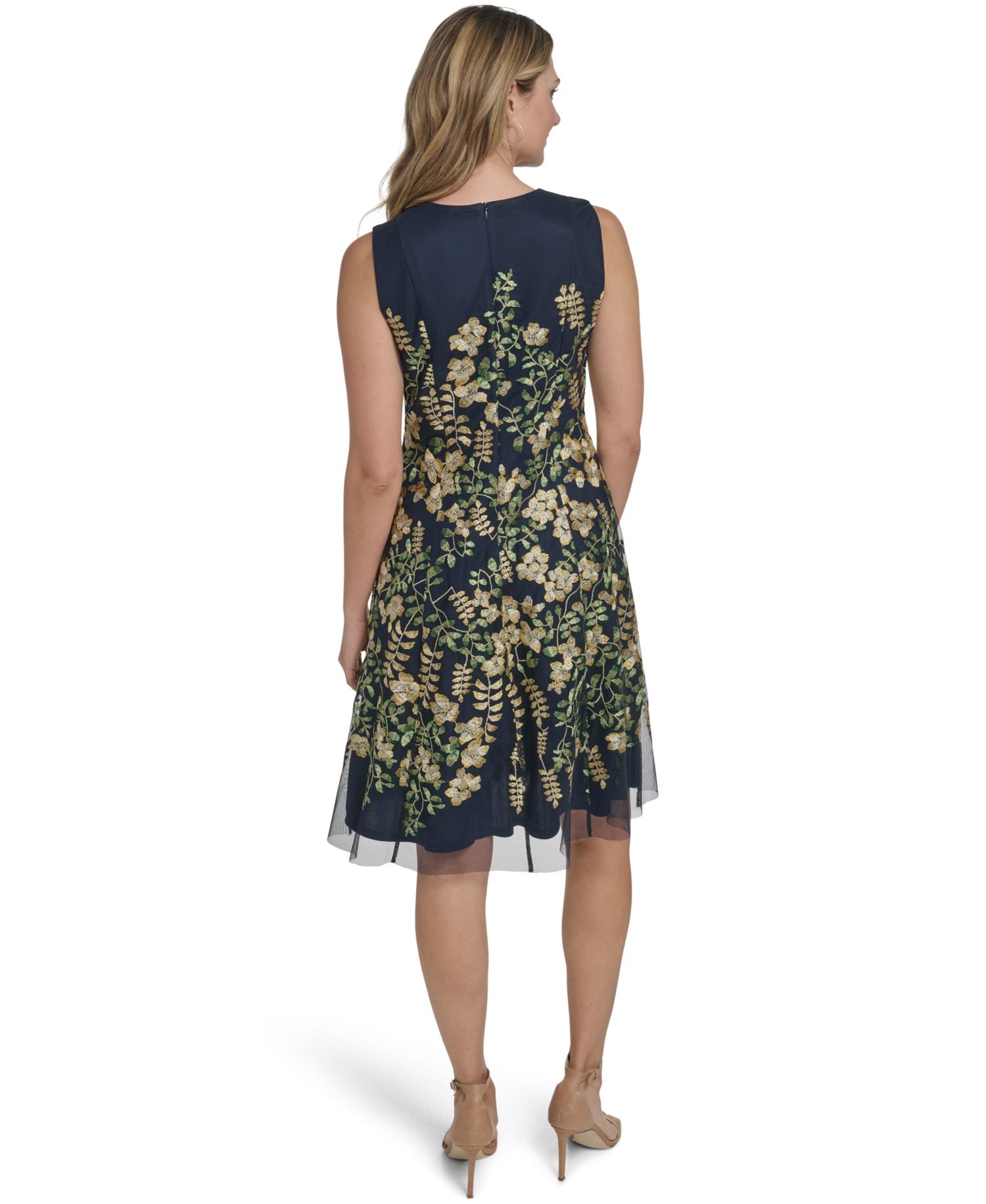 Women's Sleeveless Waist Tie Midi Dress