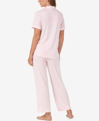 Sleepwear Short-Sleeve Modal Jersey Notch Collar Crop PJ Set