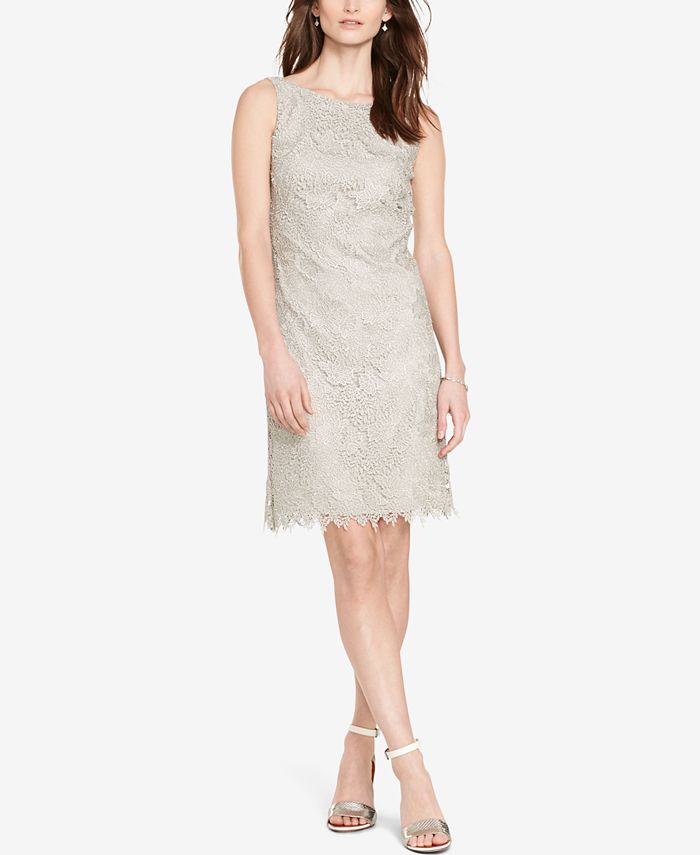 Ralph lauren metallic lace dress clearance