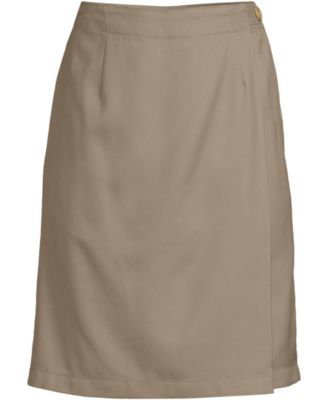 Women's Solid A Line Tab Top of Knee Skort