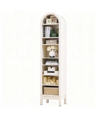 Space-Saving Tall Arched Book shelves with Adjustable Shelves for Home