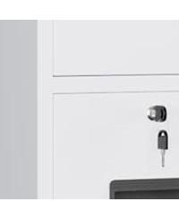 Heavy Duty Steel File Cabinet with 4 Lockable Drawers – Vertical Organizer for A4/Letter/Legal Documents – Independent Locks