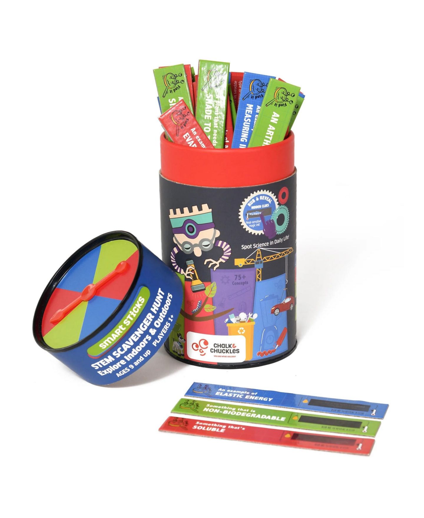 Детские игрушки Chalk & Chuckles Smart Sticks Search and Find Science 75-Piece Learning Game, Ages 8+, цвет: Open Miscellaneous — фото 1